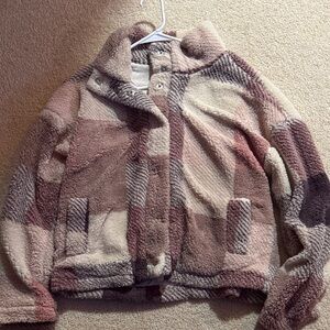 Dry Goods Kids Plaid Puffer Jacket - Cream, Brown, Pink, Mauve